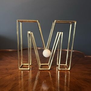 Anthropologie Illusion Monogram Letter M *Sold Out*